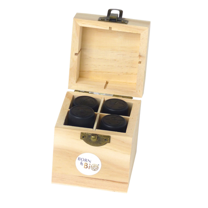 Boîte en bois pour 4 flacons d'huiles-1